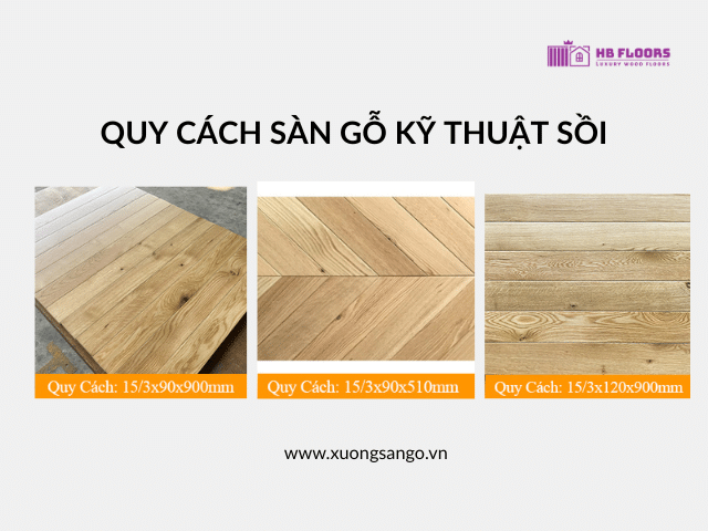 Quy cách sàn gỗ kỹ thuật sồi