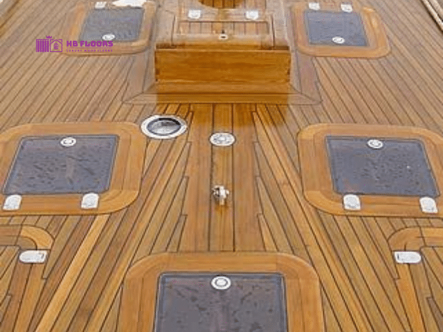 Sàn gỗ teak thiết kế nội thất trên du thuyền và tàu biển
