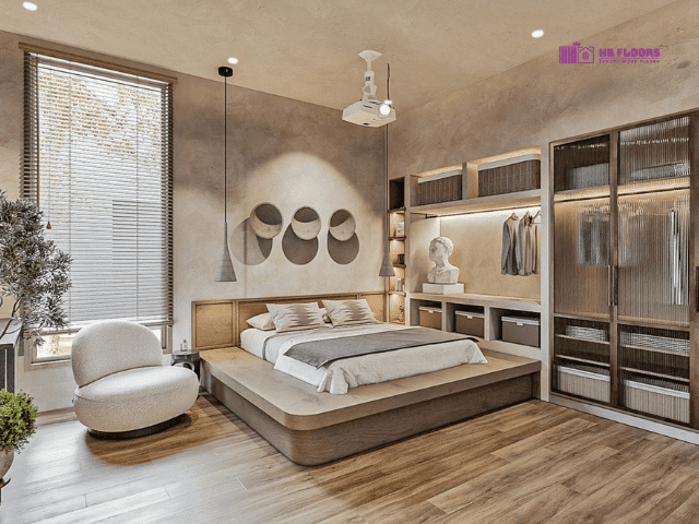 Sàn gỗ tự nhiên Teak cho phòng ngủ