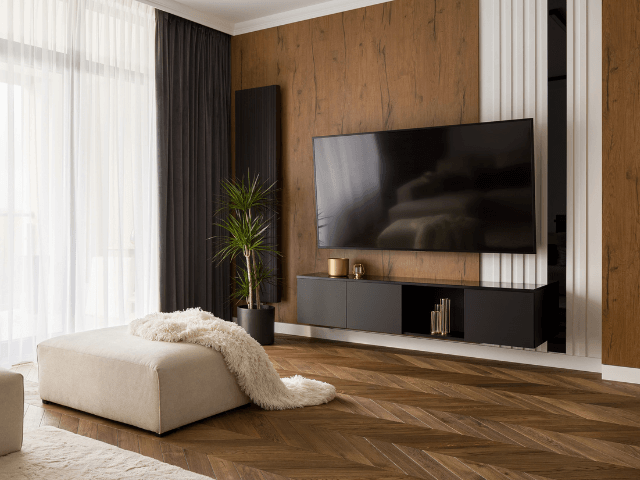 Sàn gỗ tự nhiên xương cá được ưa chuộng trong nhiều không gian như biệt thự, căn hộ hạng sang