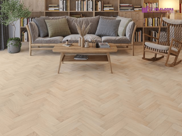Lát sàn gỗ xương cá theo phong cách tối giản minimalist
