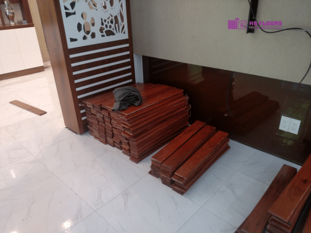 sàn gỗ tự nhiên căm xe ghép thanh