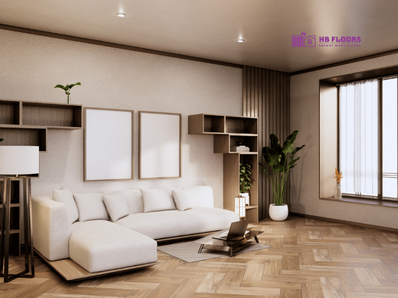 Lát sàn gỗ tự nhiên xương cá phong cách rustic và Vintage
