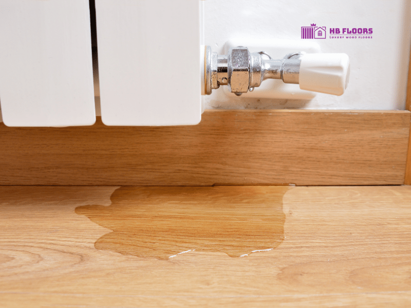 sàn gỗ bị nước tràn vào